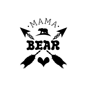 Mama Bear SVG with Arrow, Mother's Day SVG Bear SVG