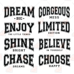 Motivational Quotes SVG Designs, 20 Uplifting SVG Files Motivational Quotes SVG