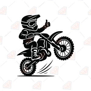 Motocross Kids SVG – Racing Fan Cut File