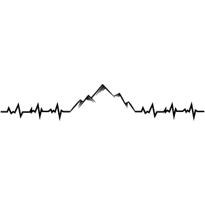 Mountain Heartbeat SVG Mountain SVG