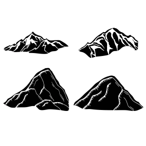 Mountain Silhouette Bundle SVG Cut File, Mountain Bundle SVG Vector Files Vector Illustration