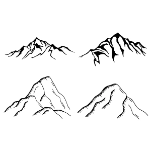 Mountain Silhouette SVG Bundle Cut File Camping SVG