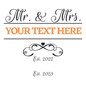 Mr Mrs Wedding Design SVG, Anniversary SVG Vector Files Wedding SVG