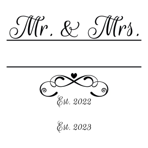 Mr Mrs Wedding Design SVG, Anniversary SVG Vector Files Wedding SVG