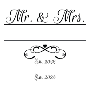 Mr Mrs Wedding Design SVG, Anniversary SVG Vector Files Anniversary SVG