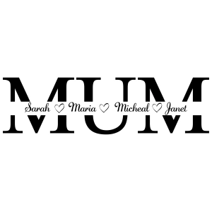 Mum Split Monogram SVG, Mum SVG Mother's Day SVG