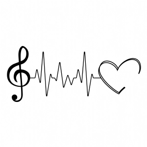 Music Heartbeat Monogram SVG Music SVG