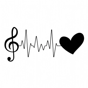 Music Heartbeat SVG Cut File Music SVG