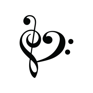 Music Note Heart SVG Music SVG