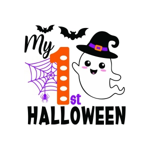 My 1st Halloween SVG, Boy Baby’s First Halloween SVG Cut File for Cricut & Silhouette Halloween SVG