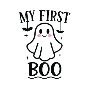 My First Boo SVG, Baby’s First Halloween Cut File for Cricut & Silhouette Halloween SVG