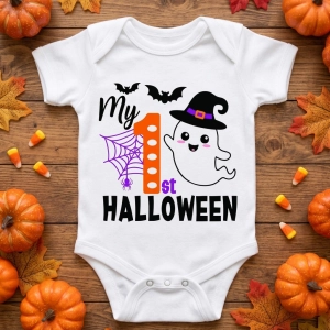 My First Halloween SVG, Babys First Halloween SVG Cut File for Cricut & Silhouette