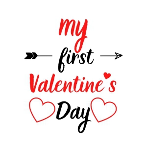 My First Valentines Day SVG, Baby Onesie SVG Design Valentine's Day SVG