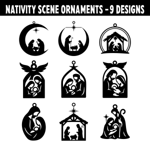Nativity Scene Ornament SVG Svg