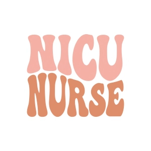 Nicu Nurse SVG Design, Retro Wavy Text SVG Nurse SVG