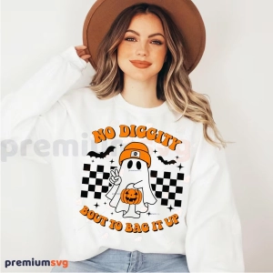 No Diggity Bout To Bag It Up SVG, Retro Halloween SVG PNG Halloween SVG