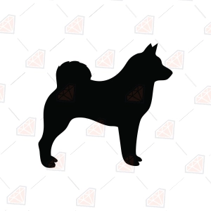 Norwegian Elkhound SVG – Elkhound Silhouette Cut File