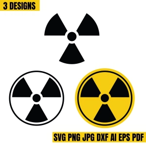 Nuclear Logo SVG, Radiation Symbol Cut Files Symbols