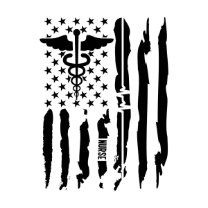 Nurse American Flag SVG, USA flag Instant Download USA SVG