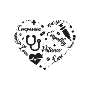 Nurse Adjectives And Icons SVG, Nurse Heart SVG Nurse SVG