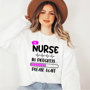 Nurse In Progress SVG, Nursing Loading Please Wait SVG