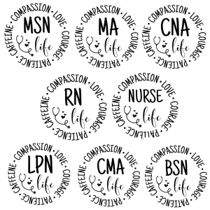 Nurse Life SVG Bundle, CNA SVG, RN SVG Nurse SVG