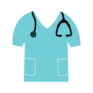 Nurse Scrub with Stethoscope SVG, Medical SVG Nurse SVG