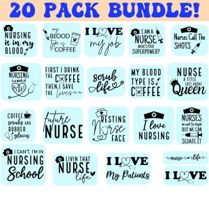 Nurse SVG Bundle, 20 Nurse Digital Designs Nurse SVG
