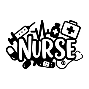 Nurse SVG with Medical Elements Nurse SVG
