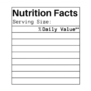 Nutrition Facts SVG Cut Files, Instant Download Nutrition