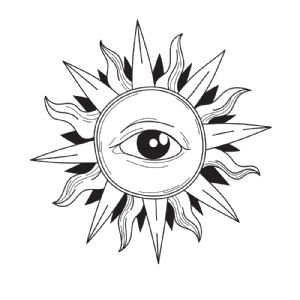 Occult Sun SVG, Mystical Sun SVG Cut File Summer SVG