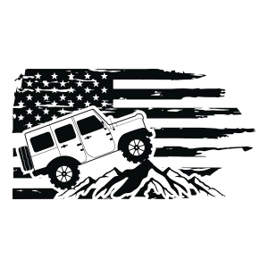 Off Road American Jeep SVG, Jeep SVG Cricut USA SVG