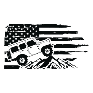Off Road American Jeep SVG, Jeep SVG Cricut Jeep SVG