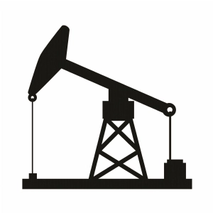 Oil Derrick Pump Silhouette SVG Cut File, Oil Pump Vector Instant Download Vector Illustration