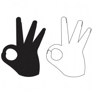 Ok Hand Sign SVG Cut Files, Vector Files Symbols