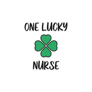 One Lucky Nurse SVG, St Patrick's Day Nurse SVG Shamrock SVG