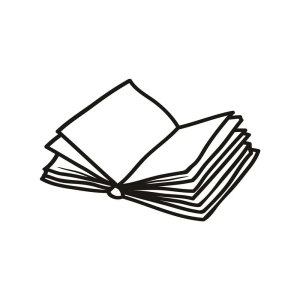 Open Book SVG Cut & Clipart Files Bookish SVG