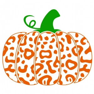 Orange Pumpkin Leopard SVG, Pumpkin SVG Vector Files Pumpkin SVG
