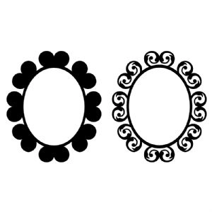 Oval Frame SVG, Oval Frame Vector Instant Download Shapes