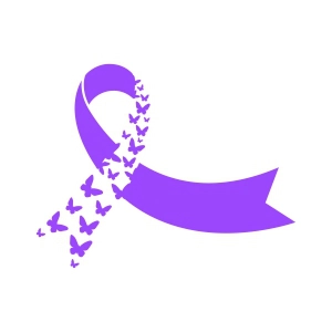 Pancreatic Cancer Ribbon SVG, Awareness Cut File for Cricut & Silhouette Awareness Day