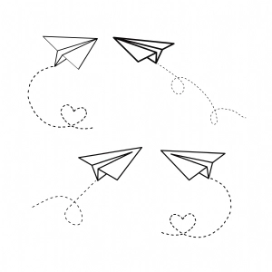 Paper Airplane Path SVG Bundle, Paper Airplane Bundle Instant Download Airplane SVG