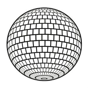 Party Ball Outline SVG, Party Ball Vector Instant Download Vector Objects