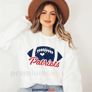 Patriots SVG Distressed, Football Ball