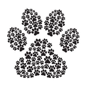 Paw Made from Paws SVG, Paw Vector Instant Download Dog SVG