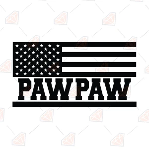 Pawpaw SVG with American Flag