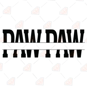 Pawpaw Split Monogram SVG