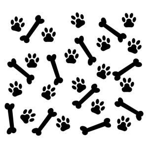 Paws Pattern SVG, Bones Pattern SVG Background Patterns