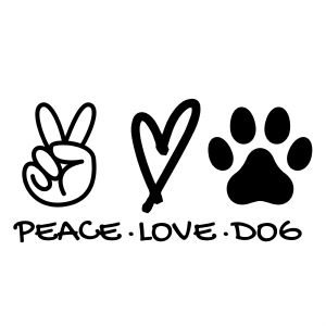 Peace Love Dog SVG, Dog Lover SVG Cut File, Instant Download T-shirt SVG