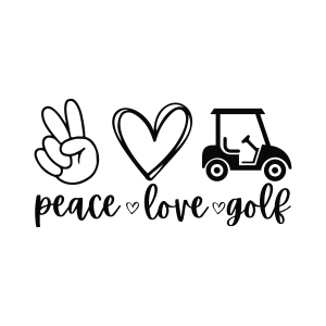 Peace Love Golf SVG Golf SVG
