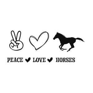 Peace Love Horses SVG Horse SVG